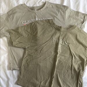 Cropped shirts -Green